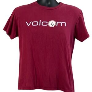 Volcom Short Sleeve Mens Tee, Plum